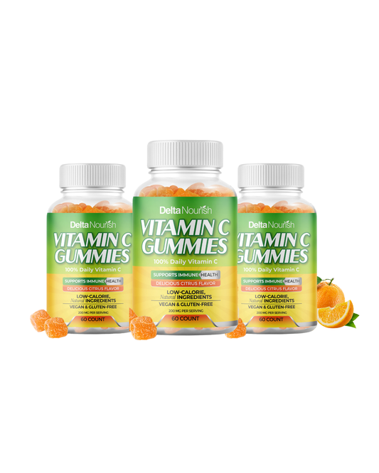 Delta Nourish Vitamin C Gummies – Immune Support – Vitamin C – Non-GMO & Delicious