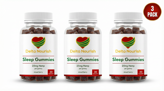 Delta Nourish Sleep Gummies – Nighttime Calm & Relaxation Support Vegan, Non-Habit Forming 90 Count