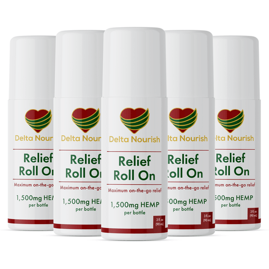 Delta Nourish Pain Relief Roll-On 5 pack - deltanourish.com