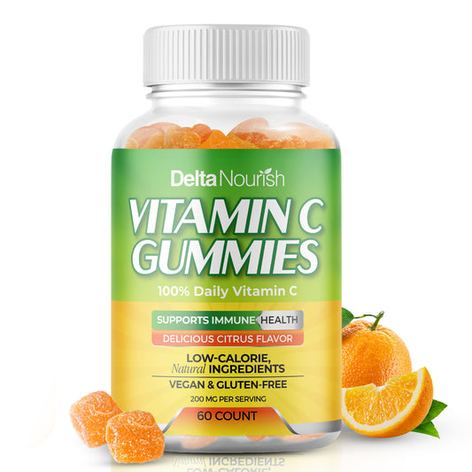 Delta Nourish Vitamin C Gummies – Immune Support – Vitamin C – Non-GMO & Delicious