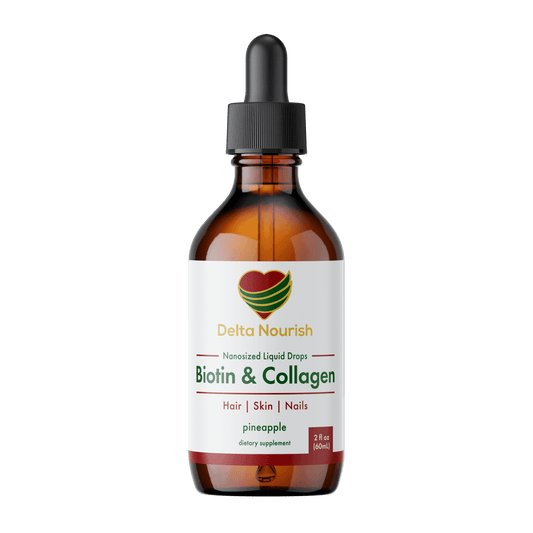 Biotin and Collagen Drops for Hair, Skin, and Nails 5 Pack - deltanourish.com