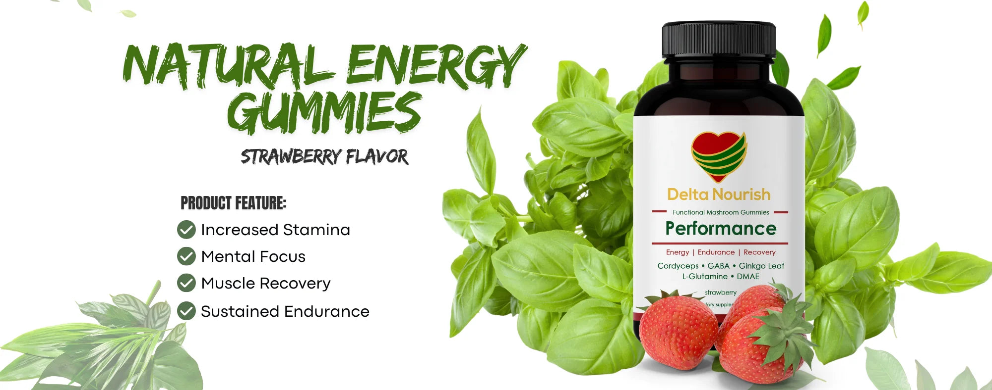 Powered by Cordyceps, these gummies provide sustained energy without the jitters.