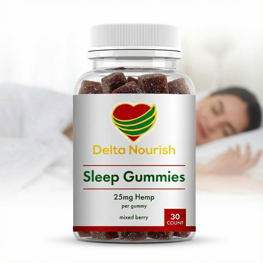 Delta Nourish Sleep Gummies – Nighttime Calm & Relaxation Support Vegan, Non-Habit Forming