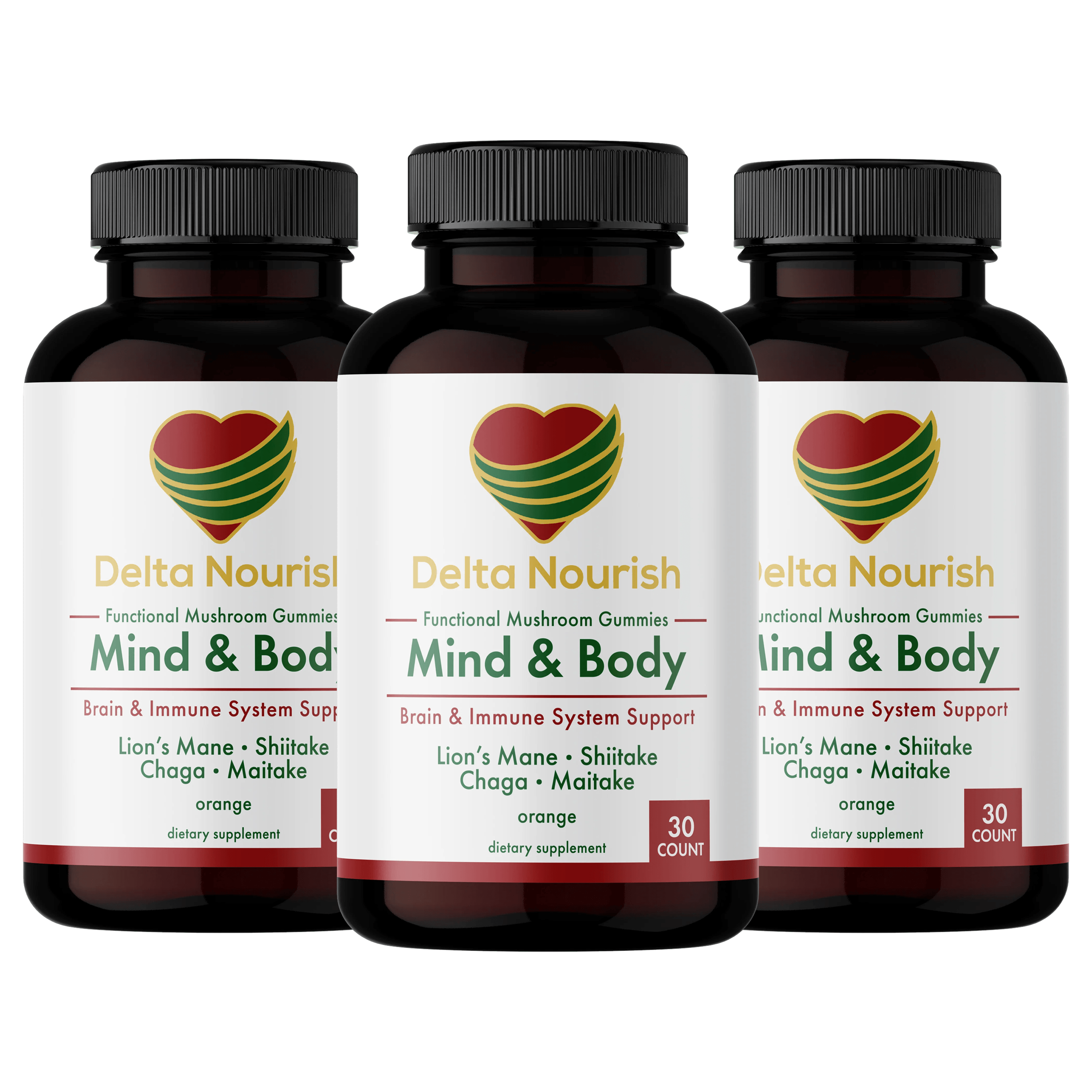 Mushroom Complex Blend Supplement for Immune Support & Overall Wellness 3 Pack