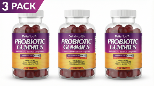 Delta Nourish Probiotic Gummies – Daily Gut Wellness Support – 5 Billion CFU – Non-GMO