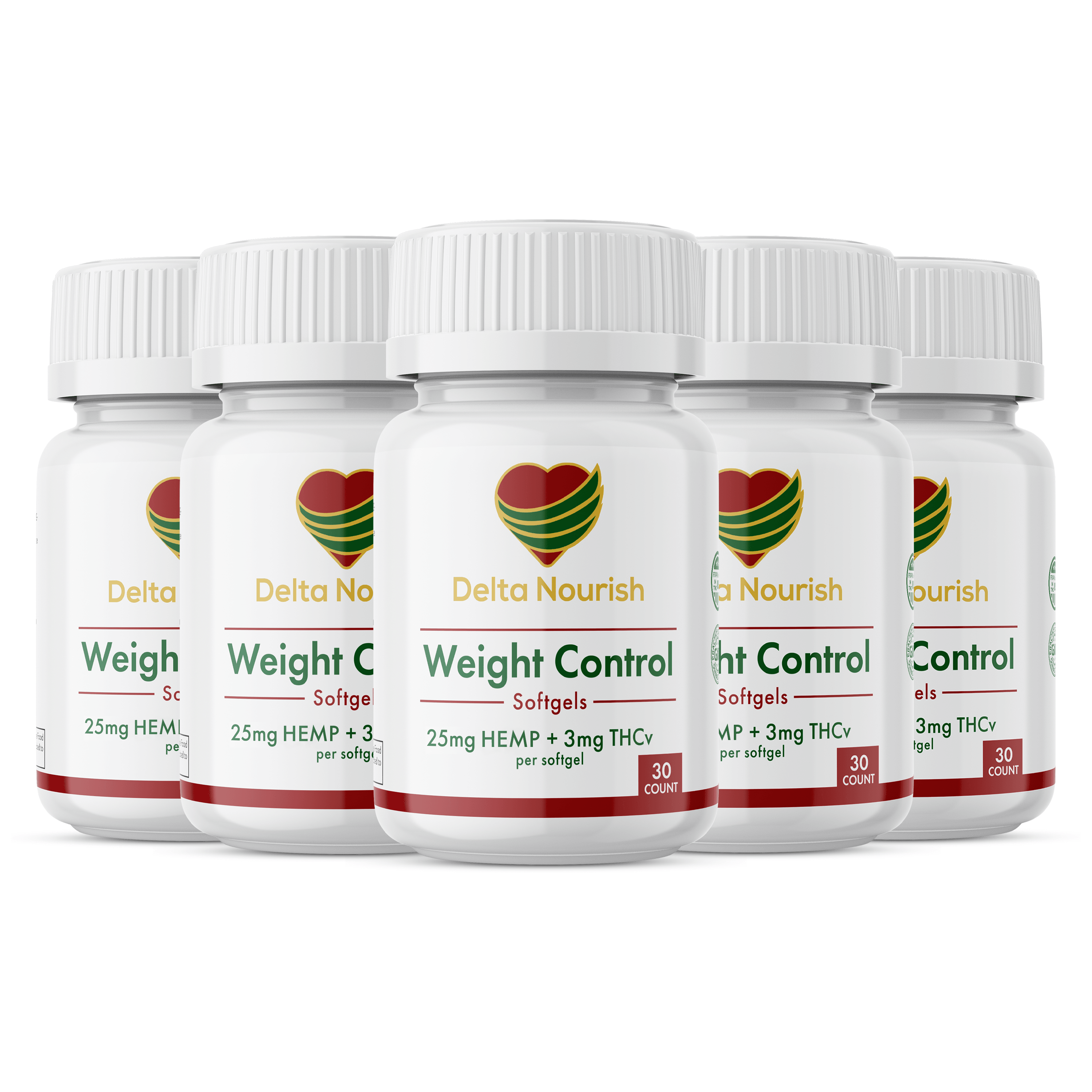 Delta Nourish Weight Control Supplement - Natural Support for Metabolism and Appetite Management, 30 Vegan Capsules