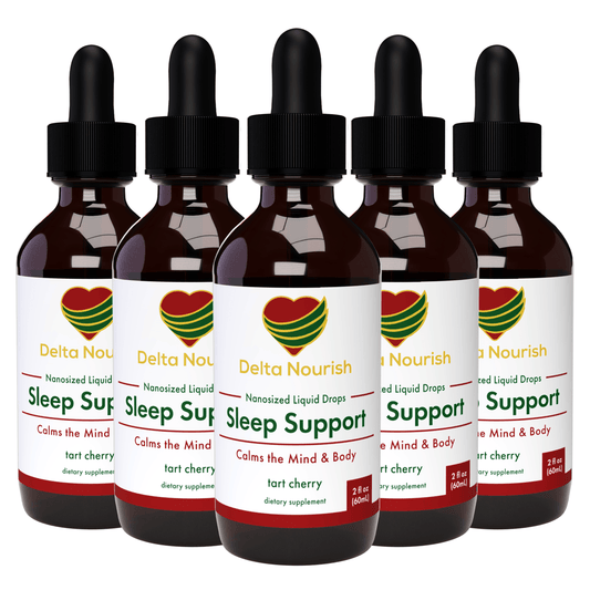 Sleep Support Drops - with Liquid Melatonin, Vitamins B2 B6, 5HTP, L-Theanine & GABA 5 Pack