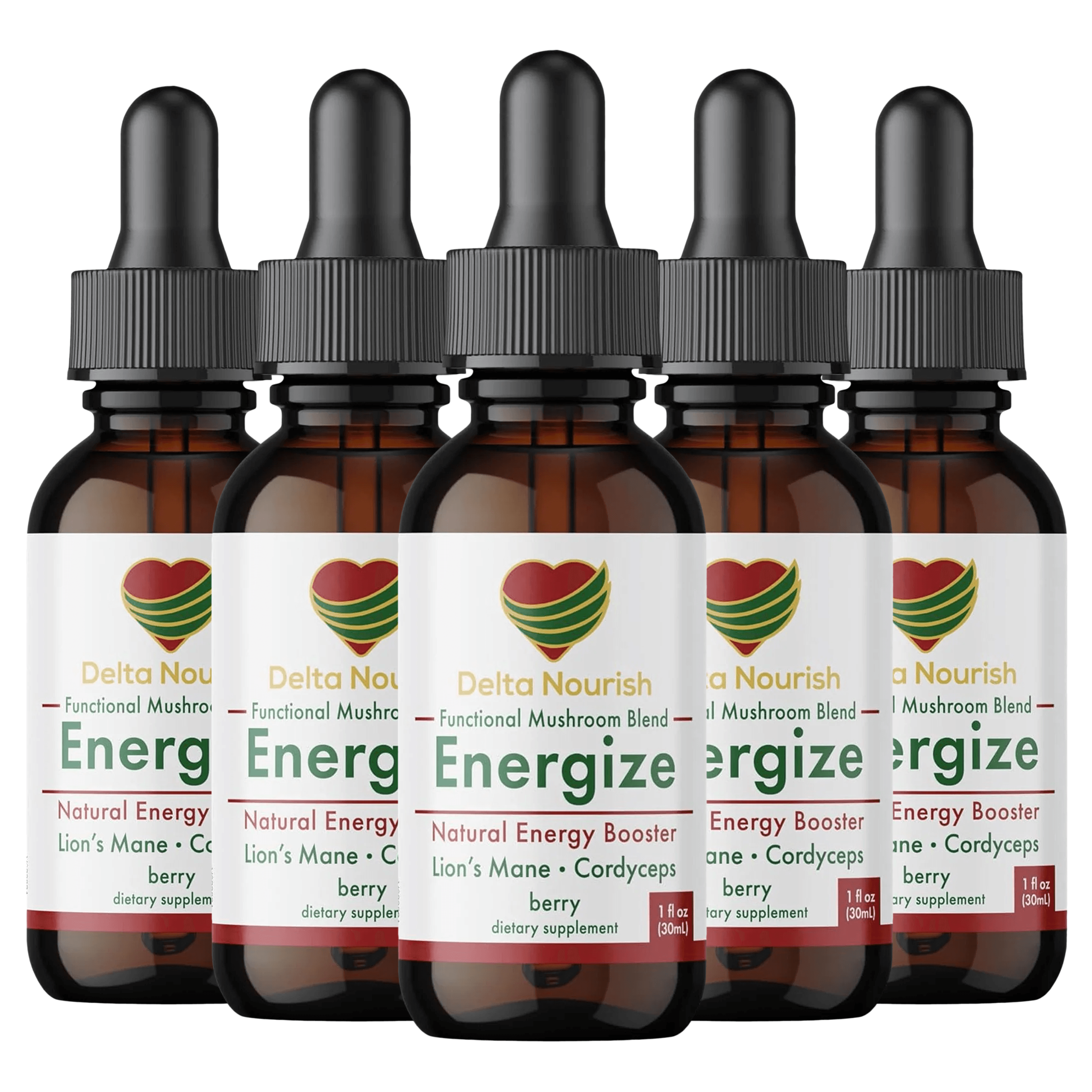 Energize Drops - Natural Energy Supplement 5 Pack