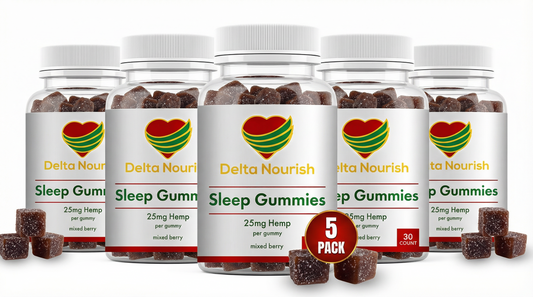 Delta Nourish Sleep Gummies – Nighttime Calm & Relaxation Support Vegan, Non-Habit Forming 150 Count