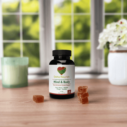 Delta Nourish Mushroom Complex Blend Supplement for Immune Support & Overall Wellness - deltanourish.com