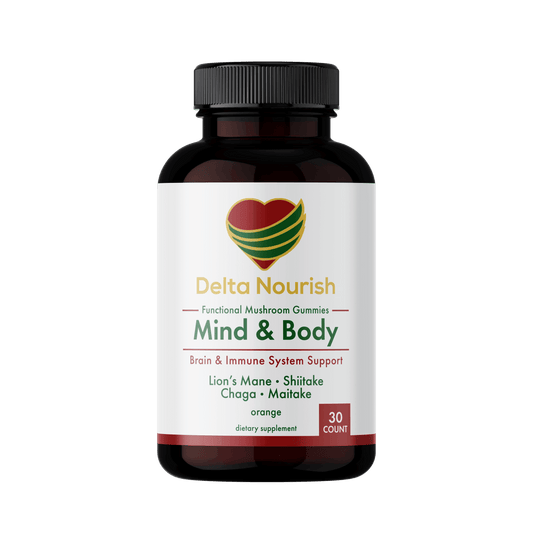 Delta Nourish Mushroom Complex Blend Supplement for Immune Support & Overall Wellness - deltanourish.com