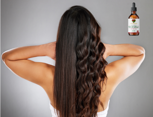 Benefits of Biotin and Collagen for stronger nails, radiant skin, and healthy hair.