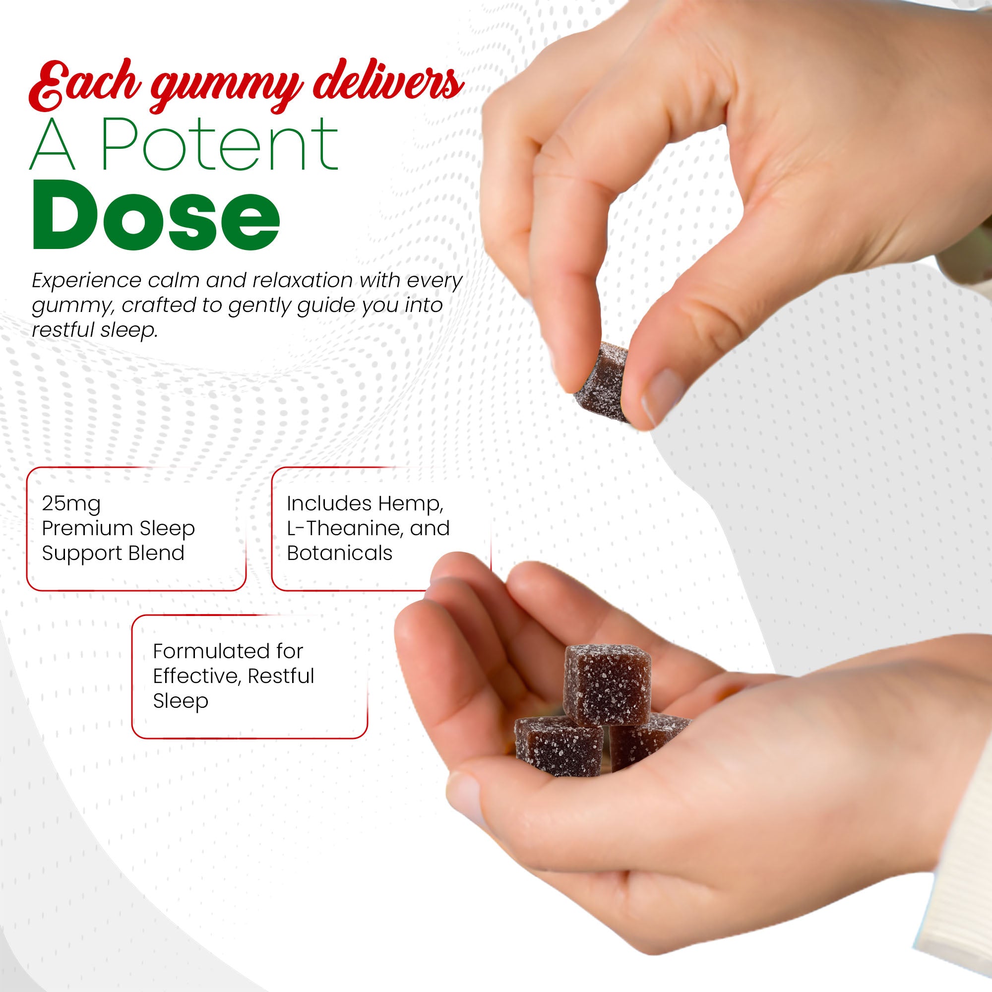 Delta Nourish Sleep Gummies for natural relaxation and better sleep quality.