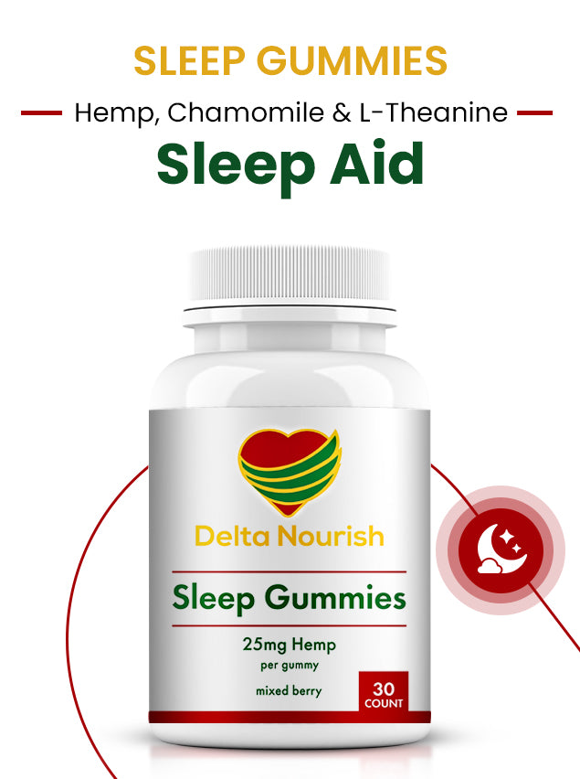 Mind & Body Mushroom Gummies with Shiitake, Chaga, and Maitake from Delta Nourish.