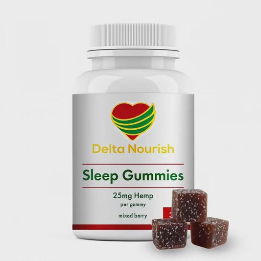 Delta Nourish Sleep Gummies – Nighttime Calm & Relaxation Support Vegan, Non-Habit Forming